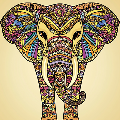 Horatium2023 A Elephant With A Mane Made Of Mandala Patterns 8b719242 B420 46c0 Aa1e B283cd0ad703 0