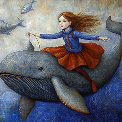 Horatium2023 A Girl Riding On A Whale Ar 43 Sref Httpss.m D2854b1d 1dbd 42c8 Ac5b D9fc17258fb1 2