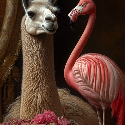 Horatium2023 A Renaissance Style Painting Featuring A Llama A 59b47b91 36fb 4388 A686 A664bfb8f3cd 0