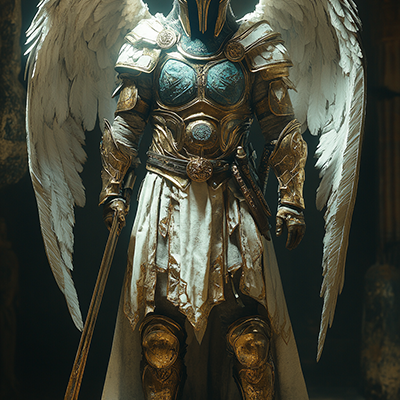 Horatium2023 An Angel Soldier In Ancient Themed White And Gol 08b2ca98 678d 4e45 Bc3b E81886c03114 0