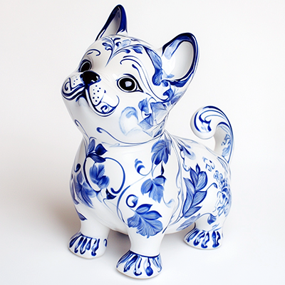 Horatium2023 Dog In The Style Of Gzhel Ceramic Style Raw 8d2075df 4510 431d 9e02 068a1c98a705 2