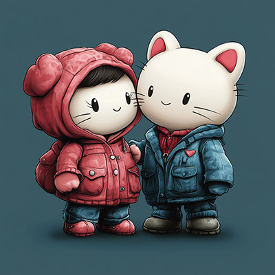 Horatium2023 Hello Kitty Couple In Love Cartoon Style Styli C3d390bf C7d9 46cd A04d 4b1a4ec8c8c9 0