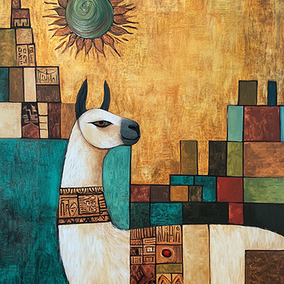 Horatium2023 Llama Sun Moon An Oil Painting Representing The 9bab4d8b 2287 4527 B6d9 2adbcb258a0c 2