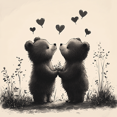 Horatium2023 Silhouette Of A Bears Couple In Love Cartoon Sty Dec01b0f 63ce 4847 9dce F8f4b5fc40a1 1