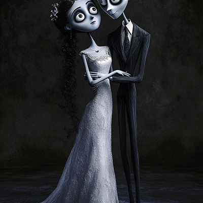 Horatium2023 Victor And Emily Couple In Love. Tim Burton Styl 89e17157 Aeb6 43b7 864d Fcb6b66140e1 2