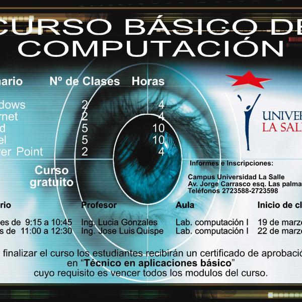 Curso de computación diseño de anuncio